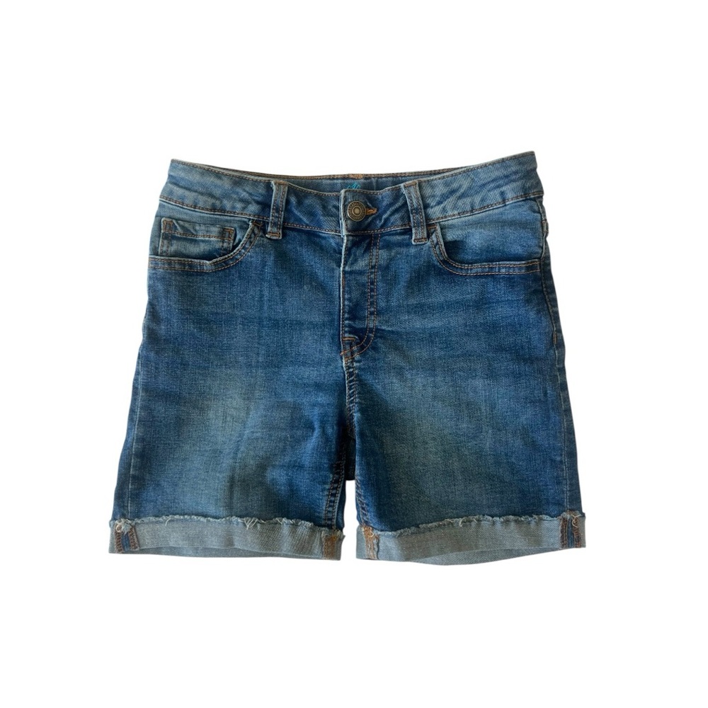 Thereabouts Big Girls Denim Blue Mid-Rise Shorts